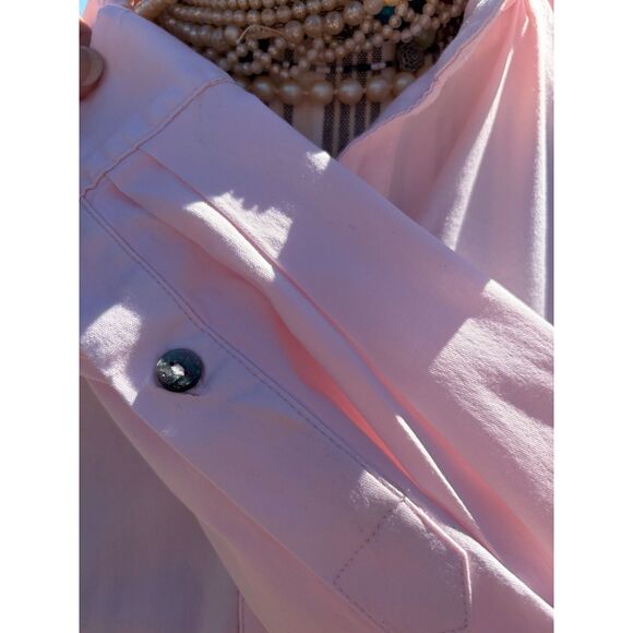 Mother Oxford Pink Cotton Maternity Button Down Shirt Size L/XL - Picture 9 of 16